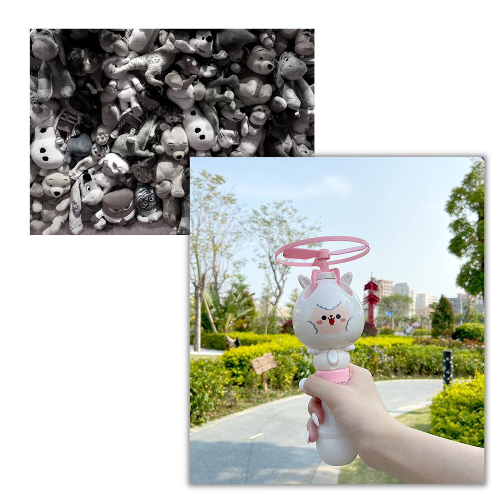 2-i-1 legetøjs boblemaskine - Ozerty