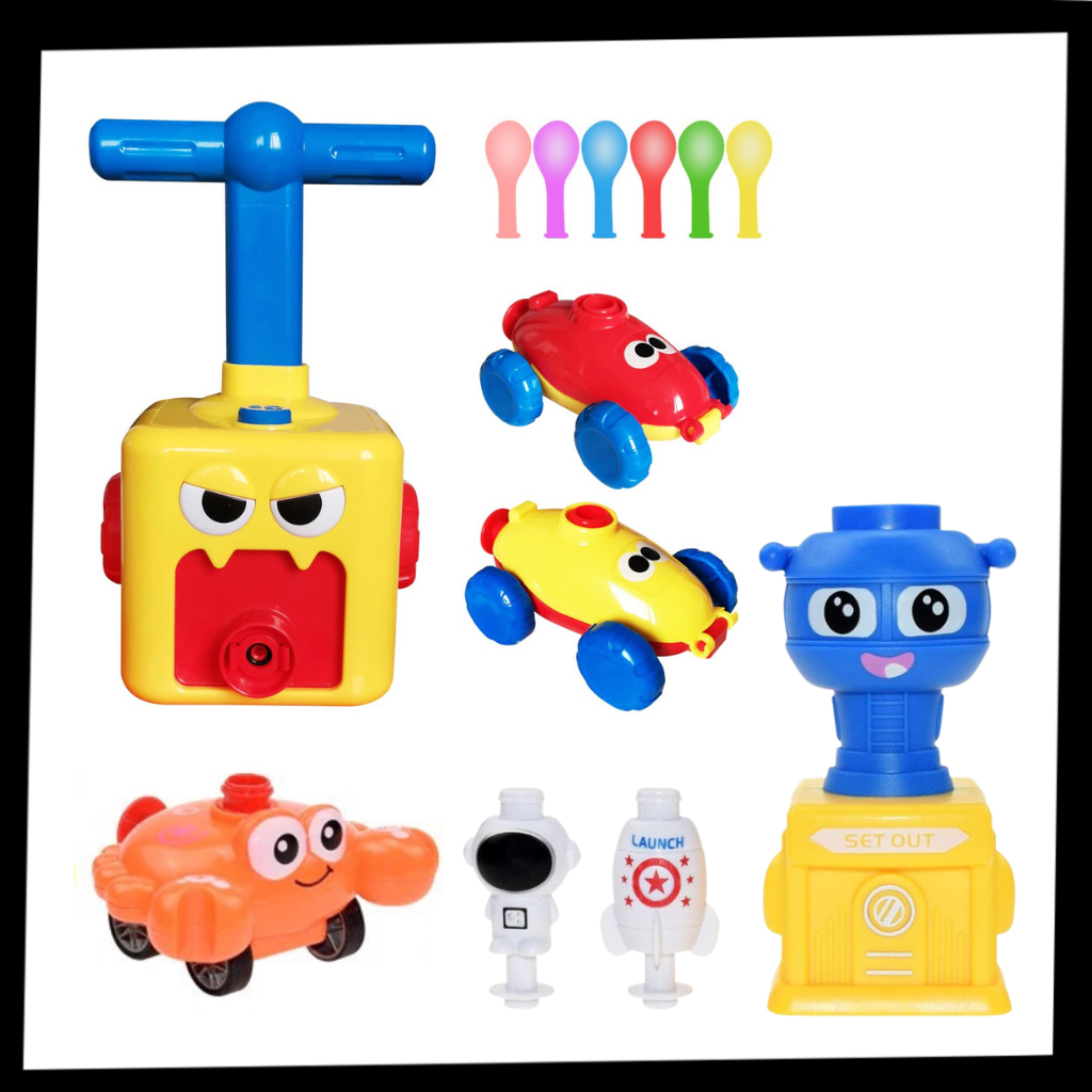 Ballonlegetøjs bil med løfteraket - Ozerty