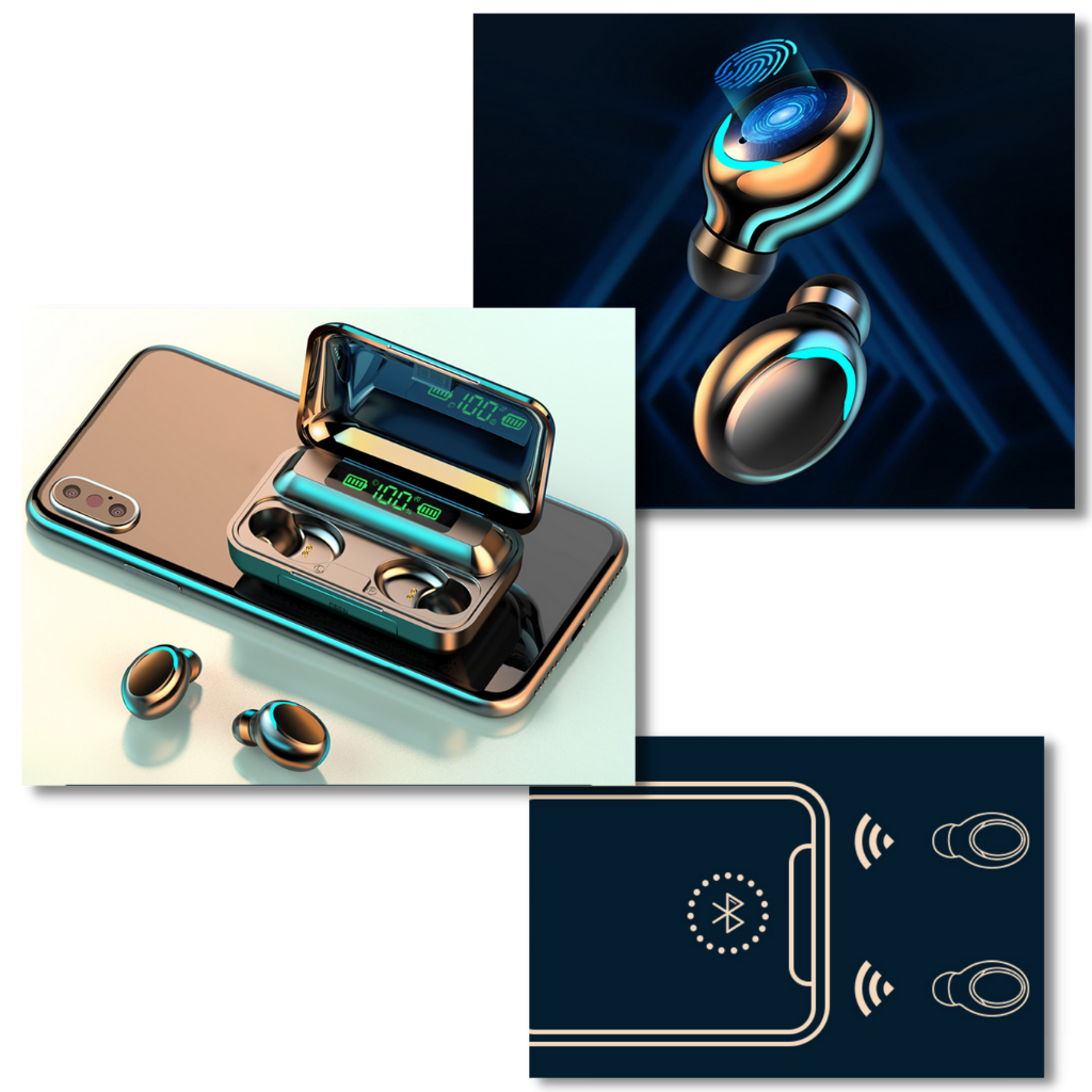 Bluetooth-høretelefoner med powerbank - Ozerty