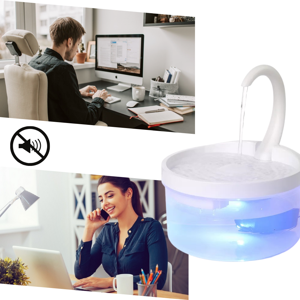 Auto springvand til kat med LED-lys - Ozerty