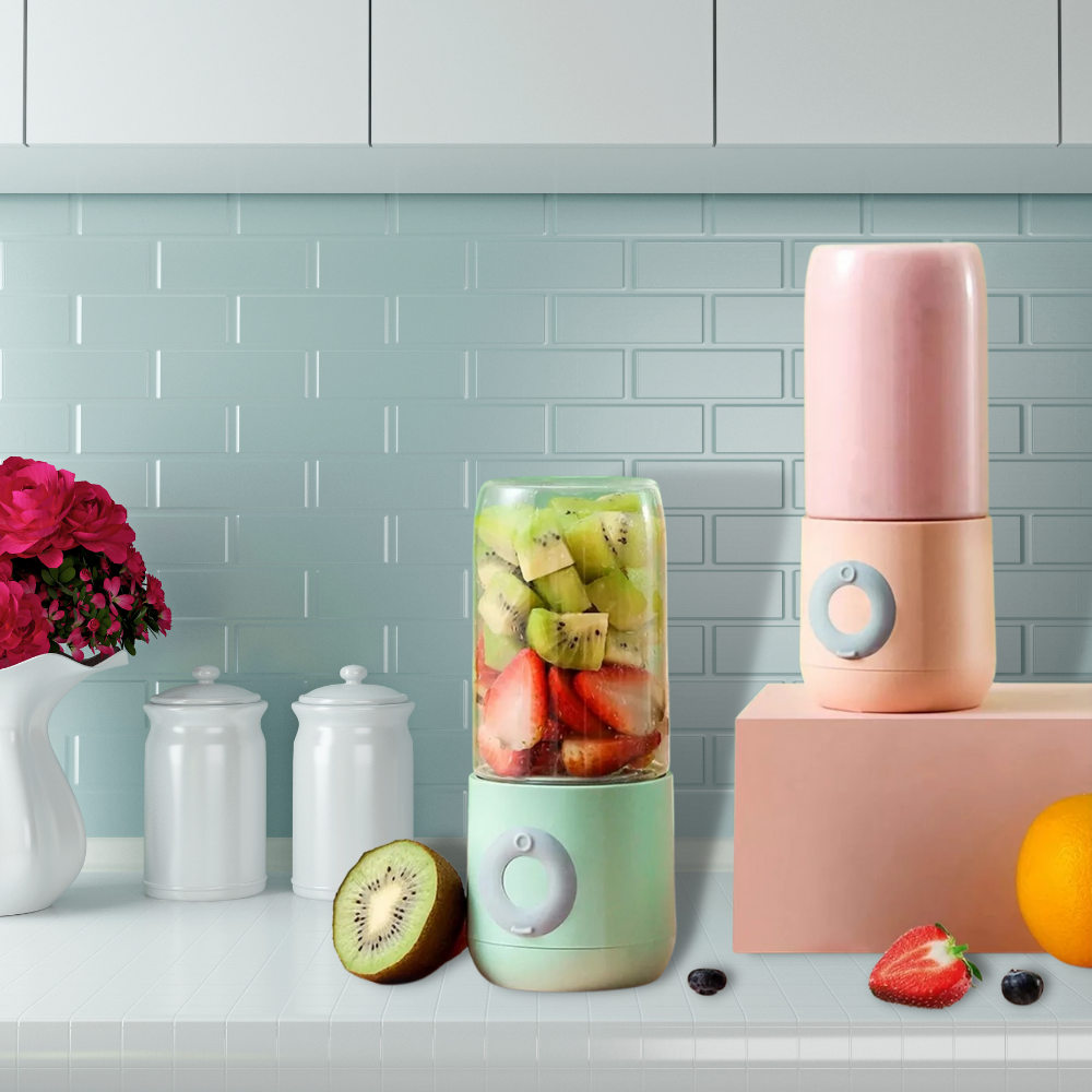 6 mini bærbar blender kop med knive - Ozerty