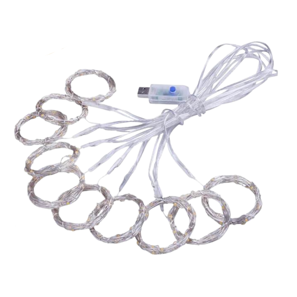 Forhæng med lys og fjernbetjening - Ozerty