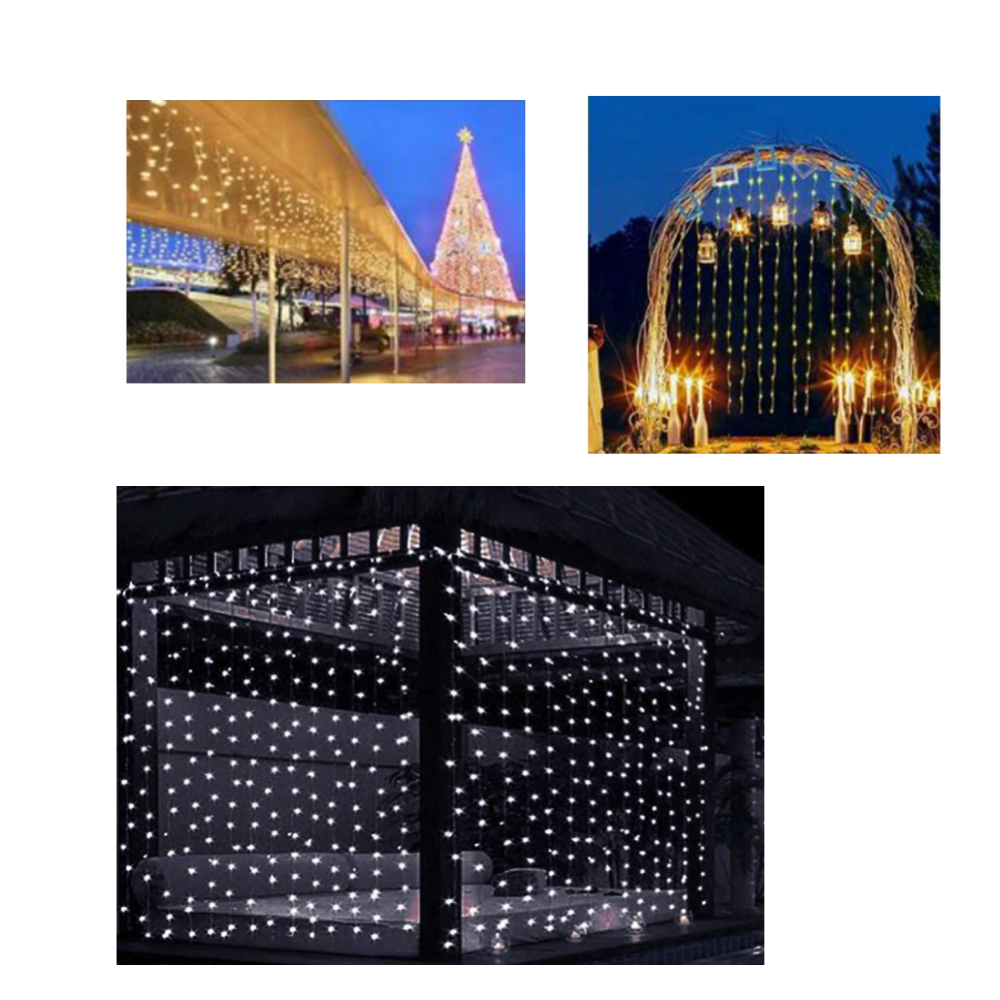 Forhæng med lys og fjernbetjening - Ozerty