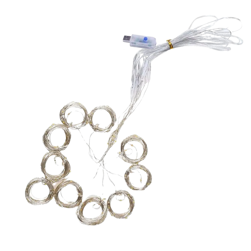 Forhæng med lys og fjernbetjening - Ozerty