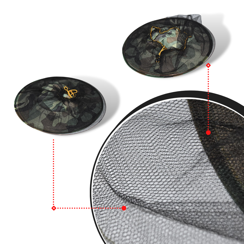 Camouflage Biavlerhat med Nylonmaske - Ozerty