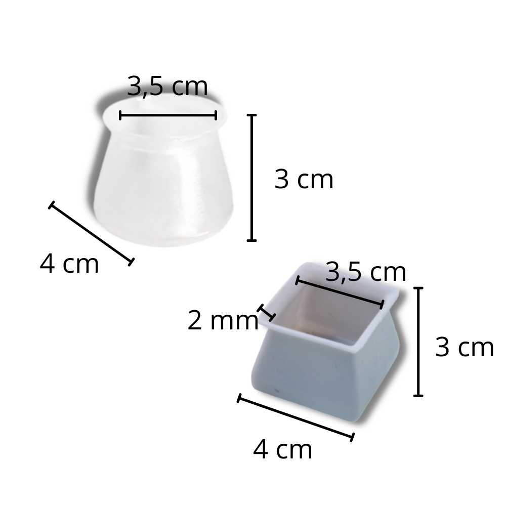 Pakke med 8 beskyttelsesovertræk af silikone til møbler - Ozerty