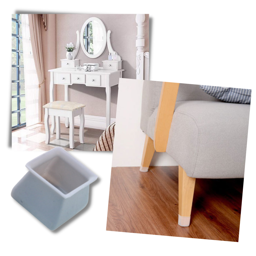 Pakke med 8 beskyttelsesovertræk af silikone til møbler - Ozerty