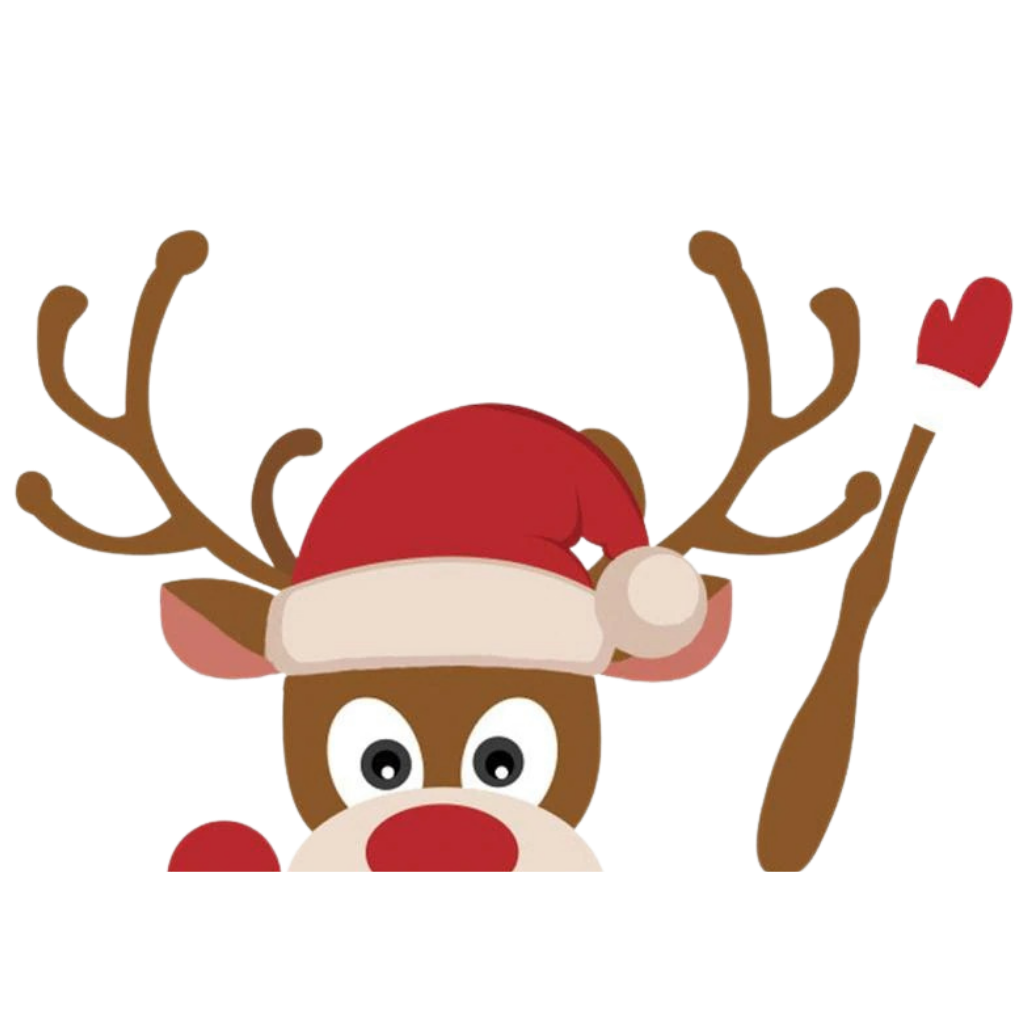 Vindrudevisker klistermærke til jul