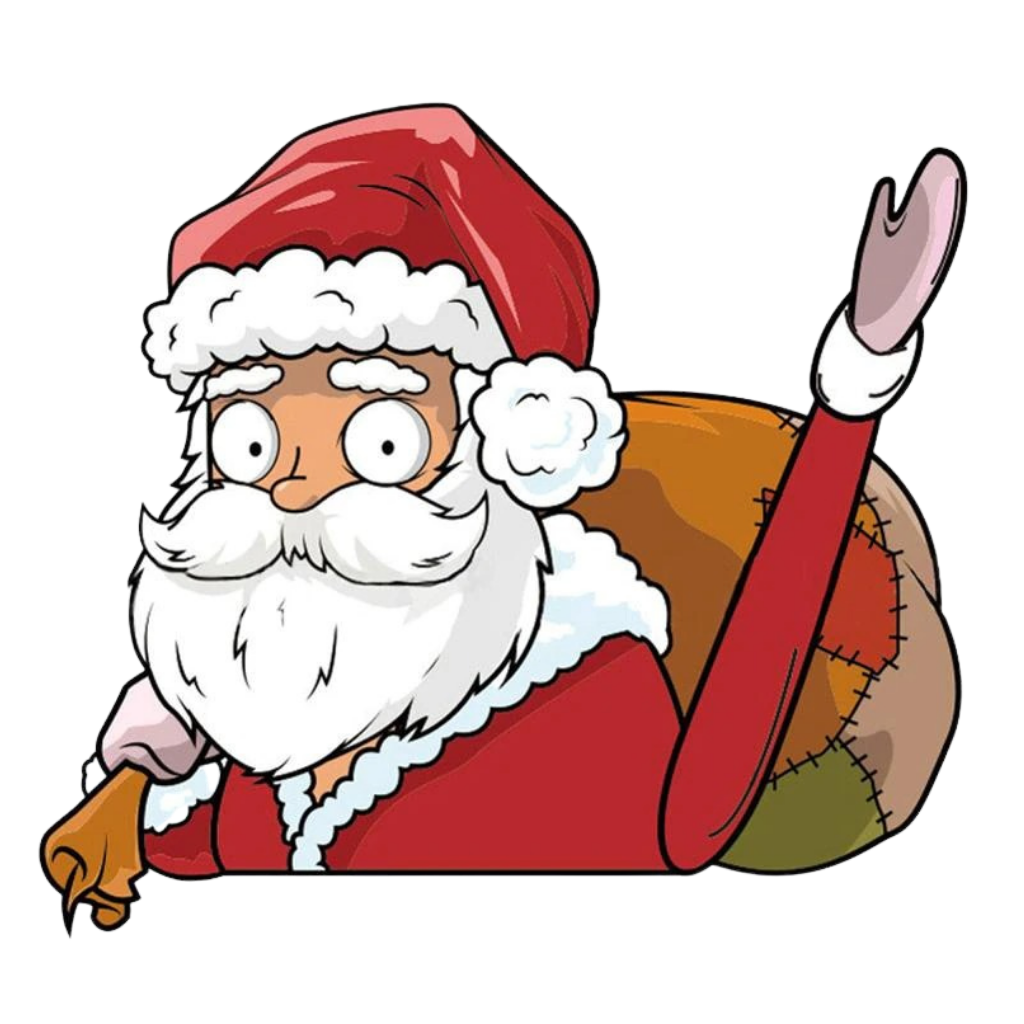 Vindrudevisker klistermærke til jul