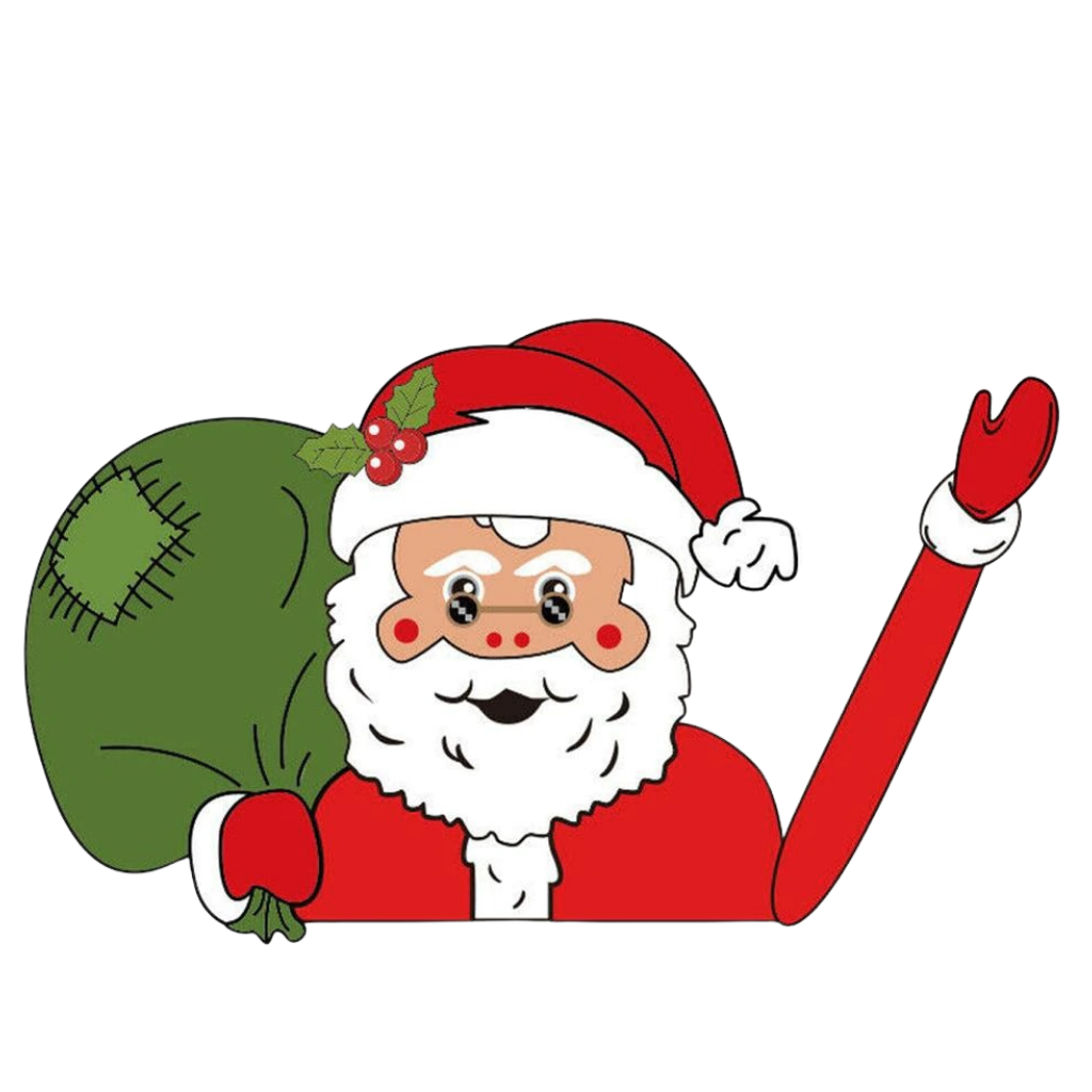 Vindrudevisker klistermærke til jul
