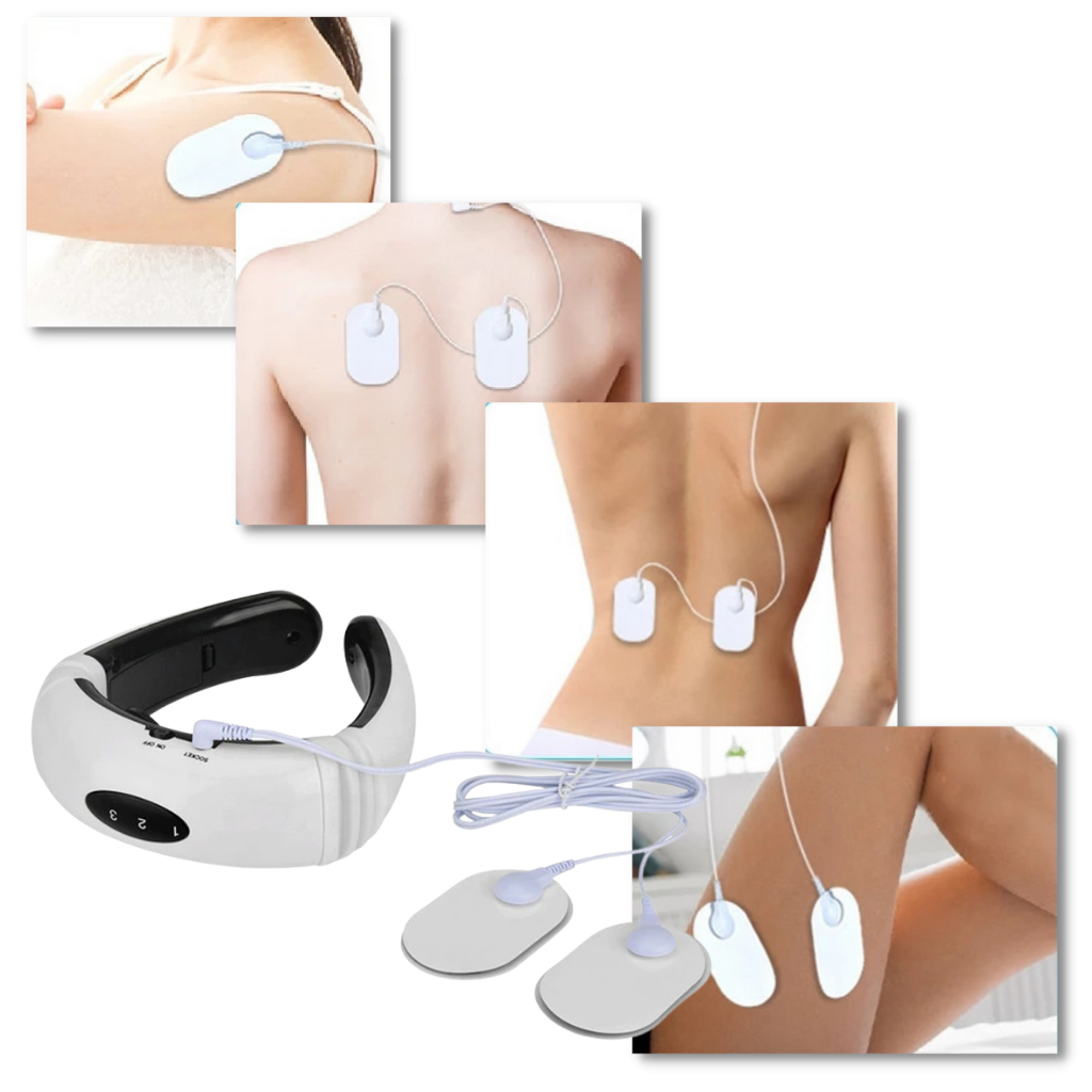 Cirkulær nakkemassager med cirkulær trækkraft og infrarød varme - Ozerty