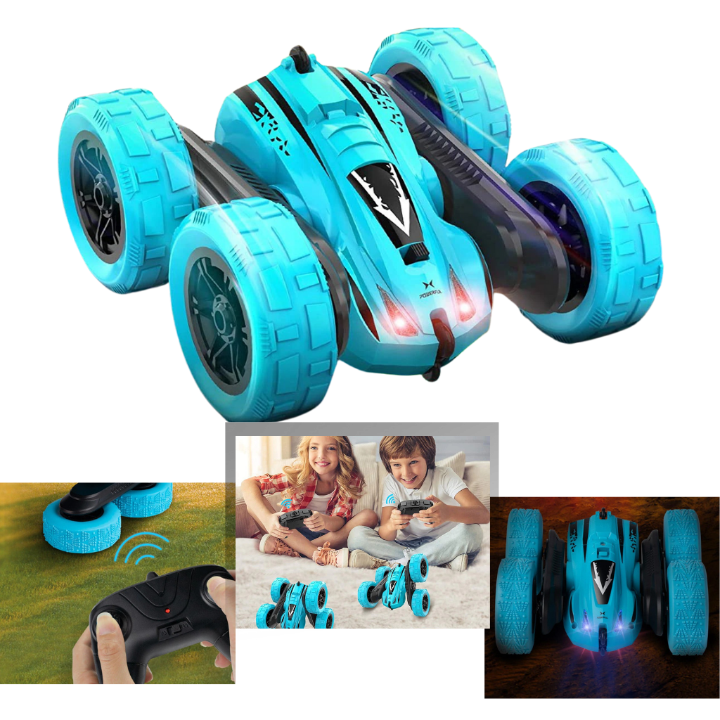 Dobbeltsidet fjernstyret bil med fjernbetjening - Ozerty