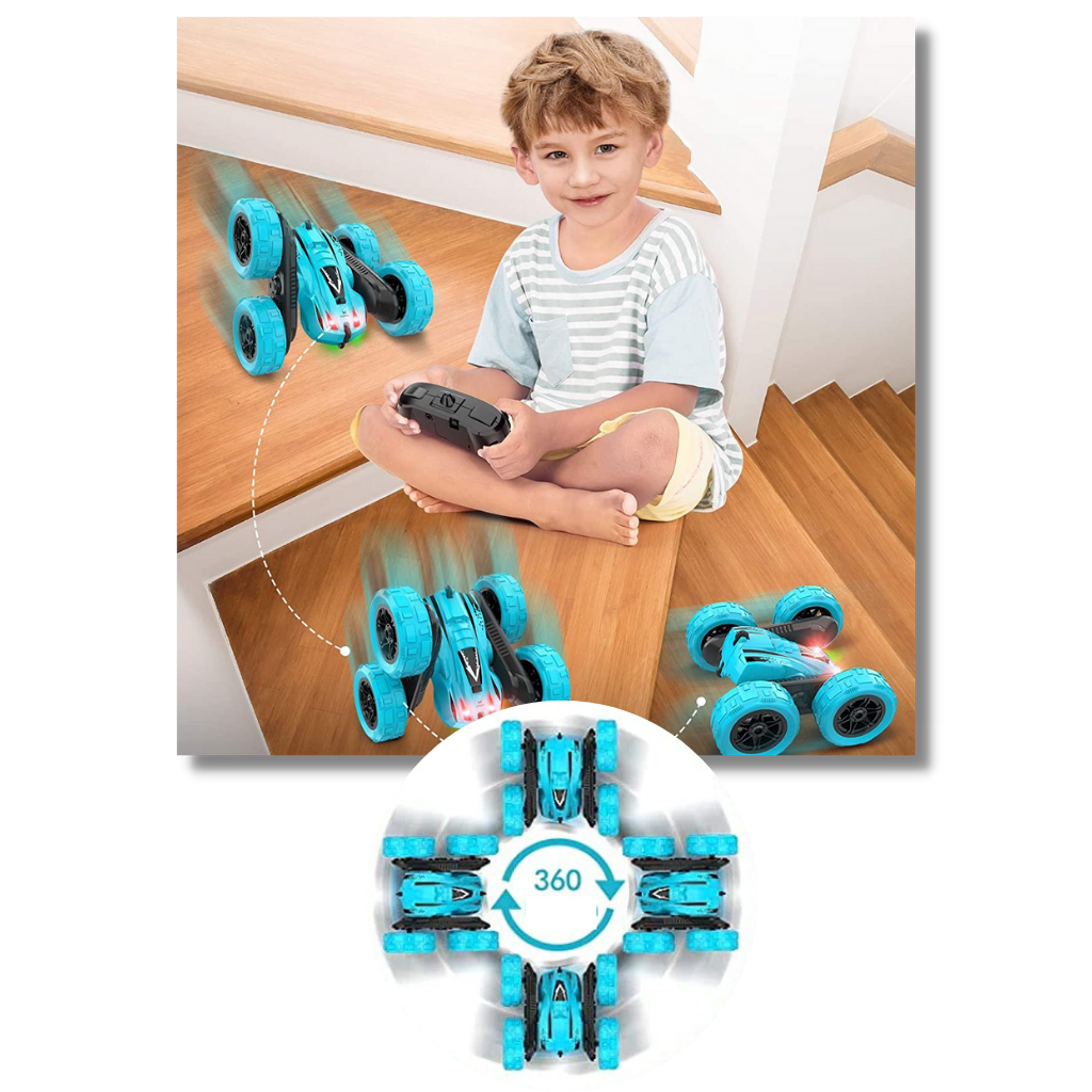 Dobbeltsidet fjernstyret bil med fjernbetjening - Ozerty