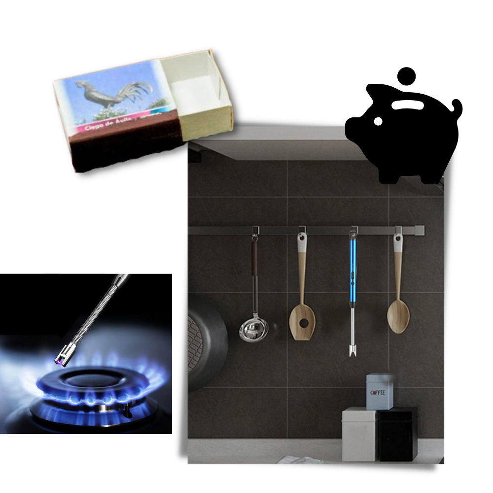 Genopladelig vindtæt køkkenlighter - Ozerty