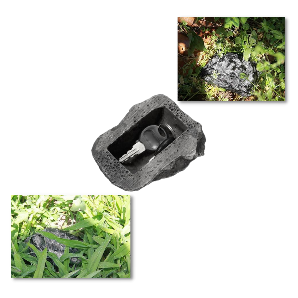 Falsk sten til at skjule nøgler - Ozerty