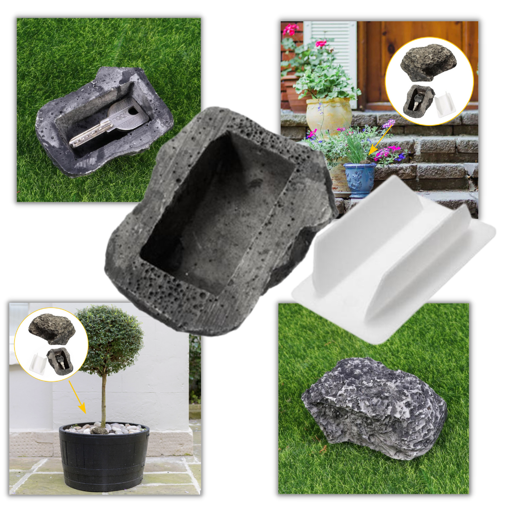 Falsk sten til at skjule nøgler - Ozerty