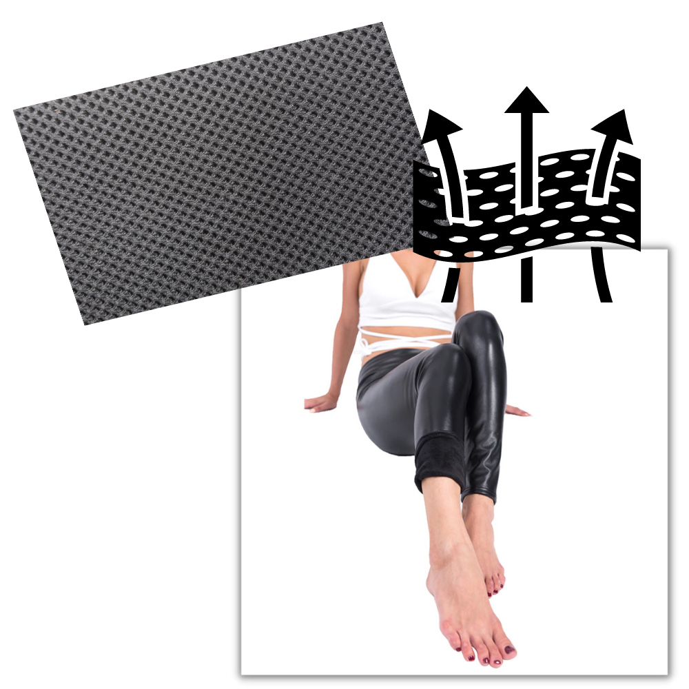 Bukser i kunstlæder med høj talje - Ozerty