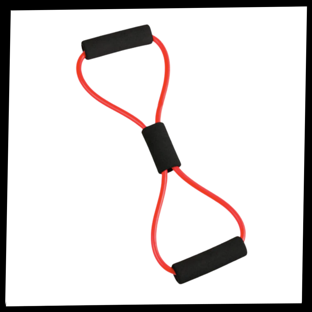 Figure 8 Fitness-træningssbånd med håndtag - Ozerty