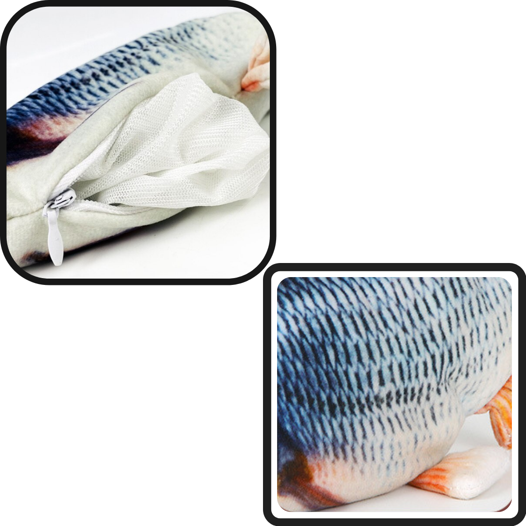 Sprællende fisk kattelegetøj - Ozerty