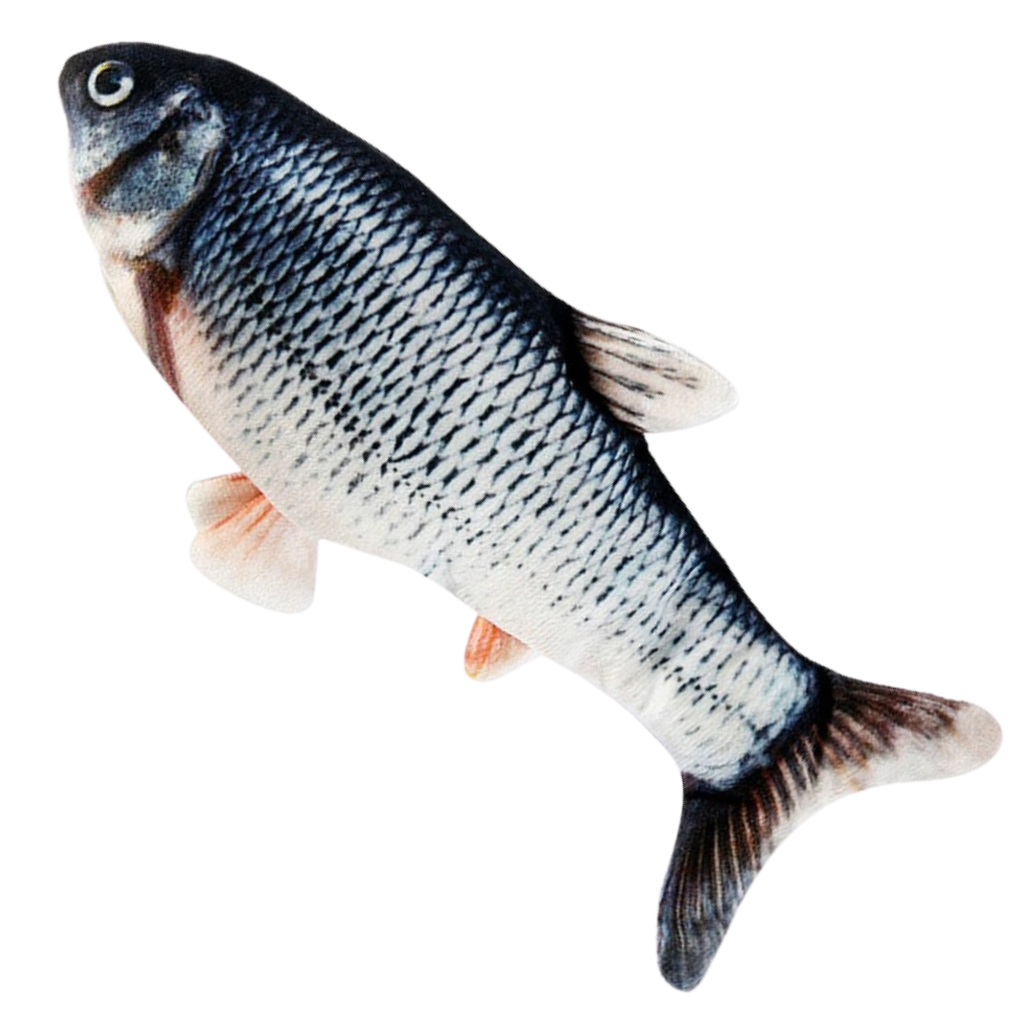 Sprællende fisk kattelegetøj