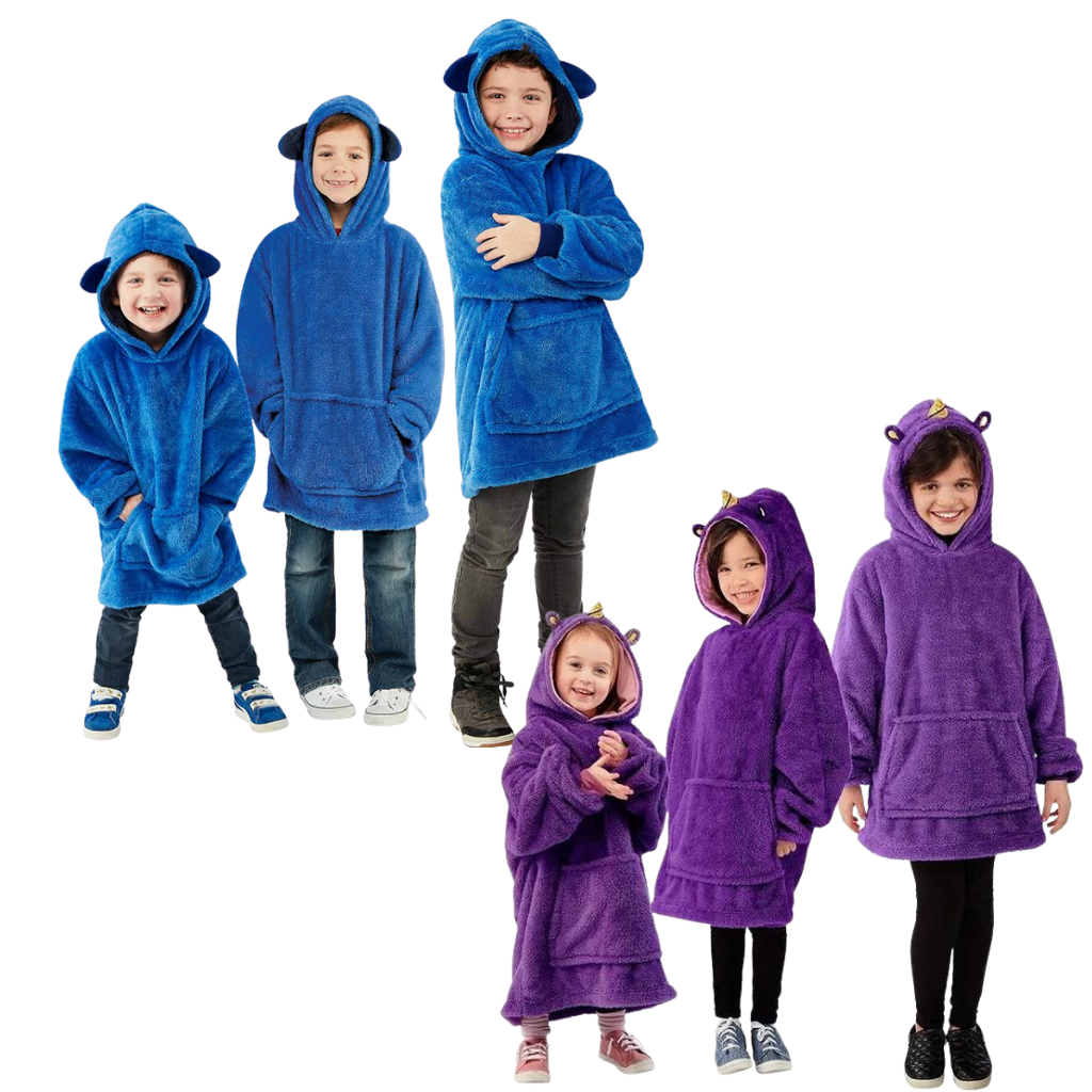 2 i 1 sammenfoldelig hættetrøje plys - Ozerty