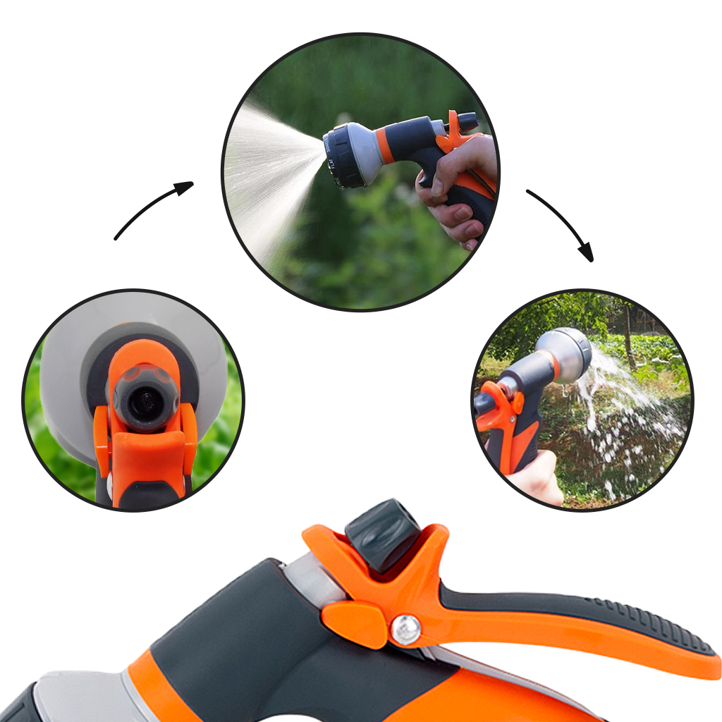 Sprøjtepistol til Haveslange 8 Indstillinger - Ozerty