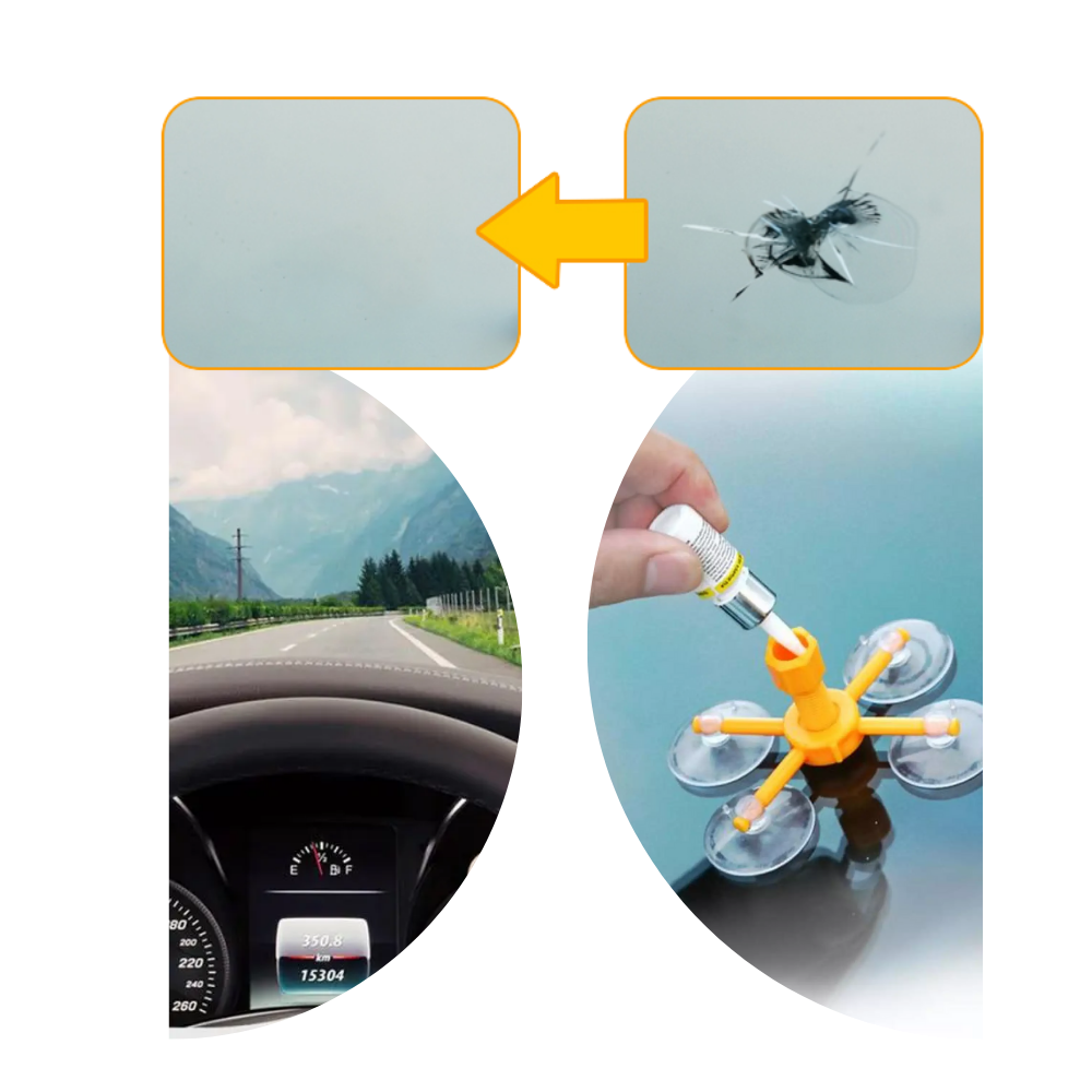 Reparationssæt til reparation af forrudeglas - Ozerty