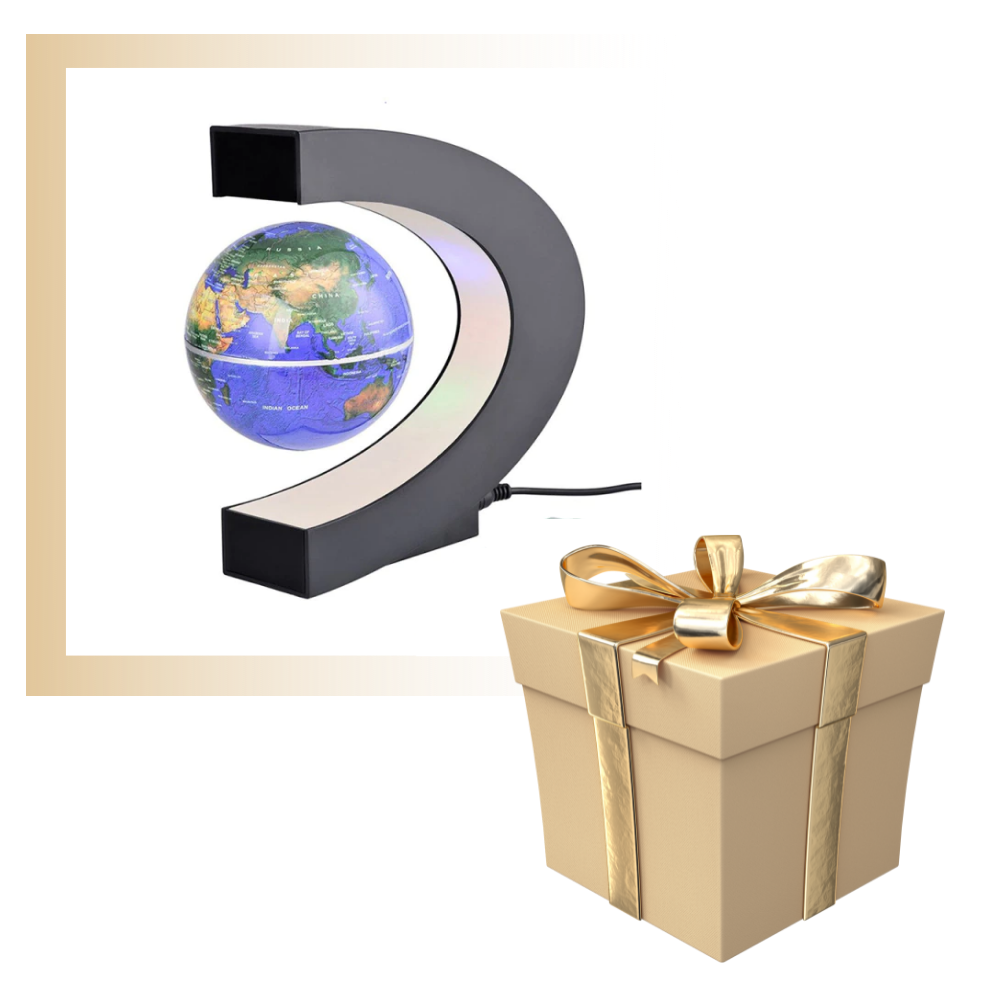 Svævende LED magnetisk globus - Ozerty