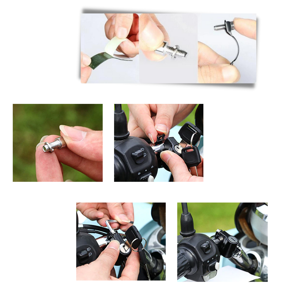 Anti-tyveri hjelmlås til motorcykel - Ozerty