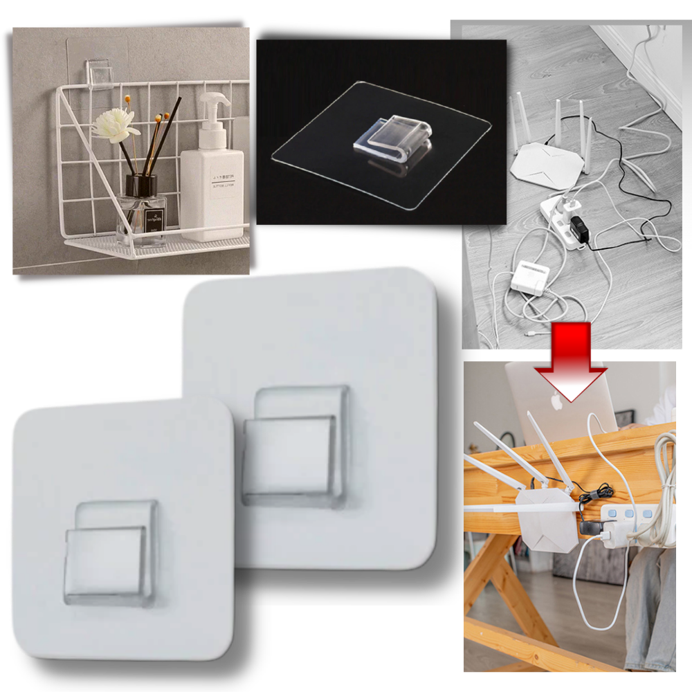 Pakke med selvklæbende vægkroge - Ozerty