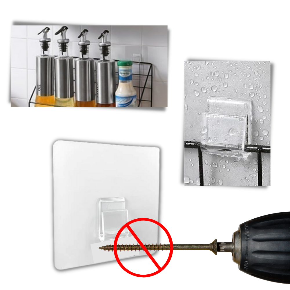 Pakke med selvklæbende vægkroge - Ozerty