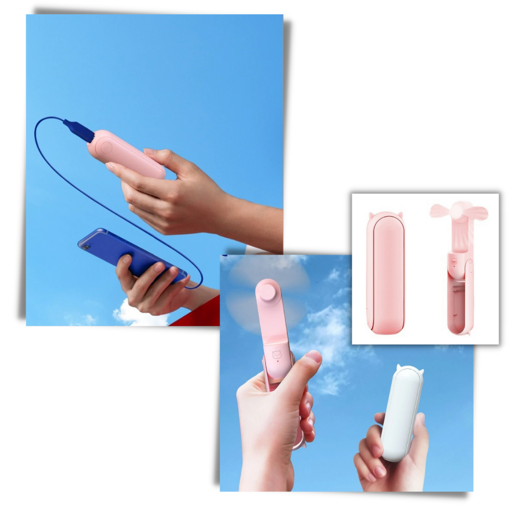 Håndholdt mini-fan med USB - Ozerty