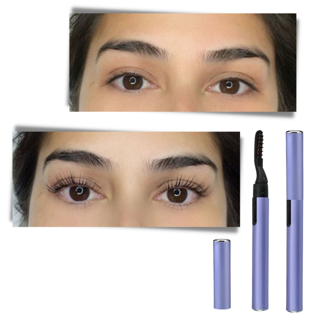 Opvarmet øjenvippebørste til krølning af øjenvipper - Ozerty