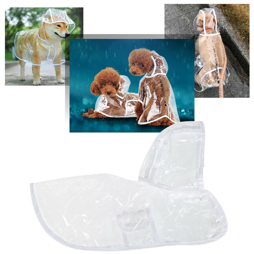Hætteklædte regnjakker til hunde - Ozerty