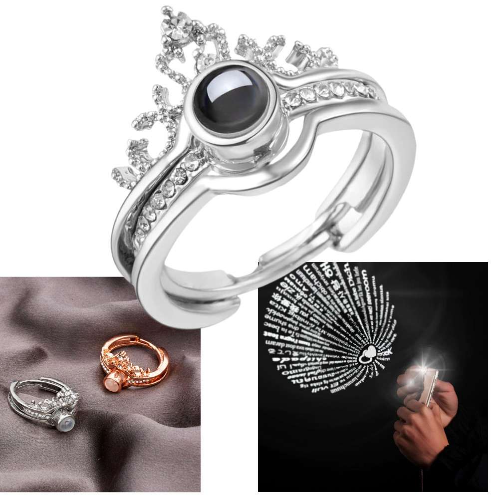 Ring med "Jeg elsker dig" på 100 sprog - Ozerty