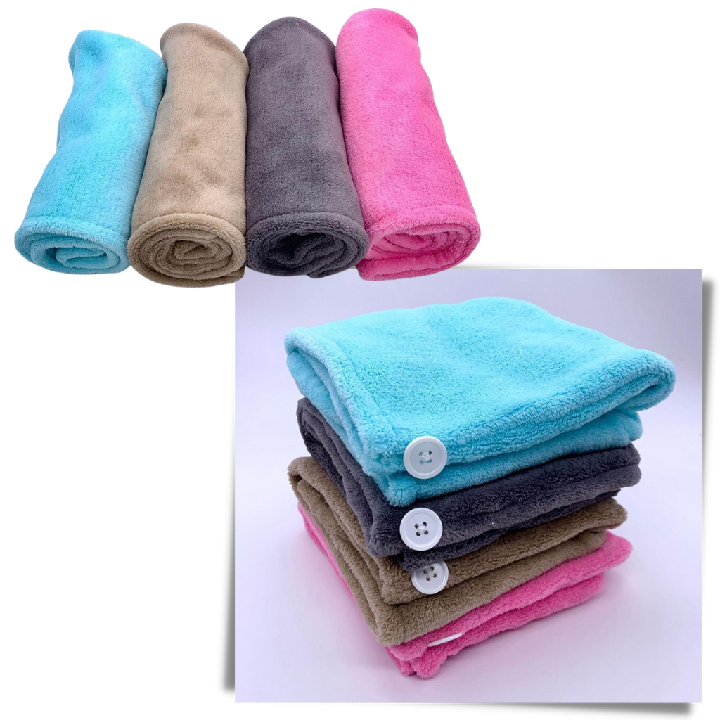 1 x Instant-dry hårhåndklæde - Ozerty