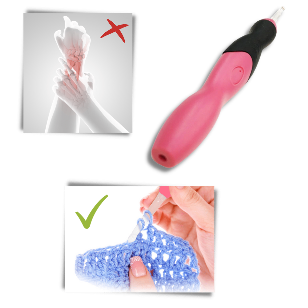 Sæt med ergonomiske LED-hæklekroge - Ozerty