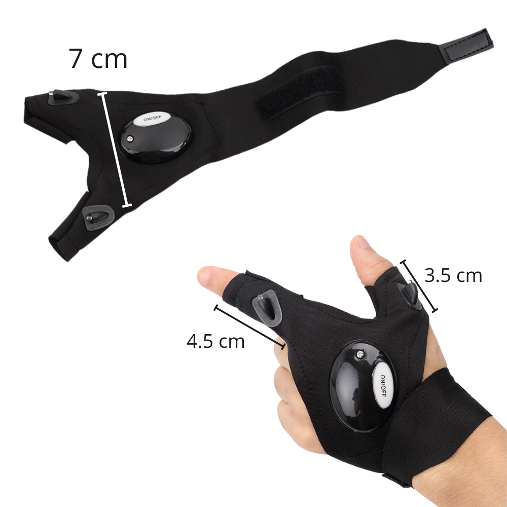 LED-handsker med vandtæt lys - Ozerty