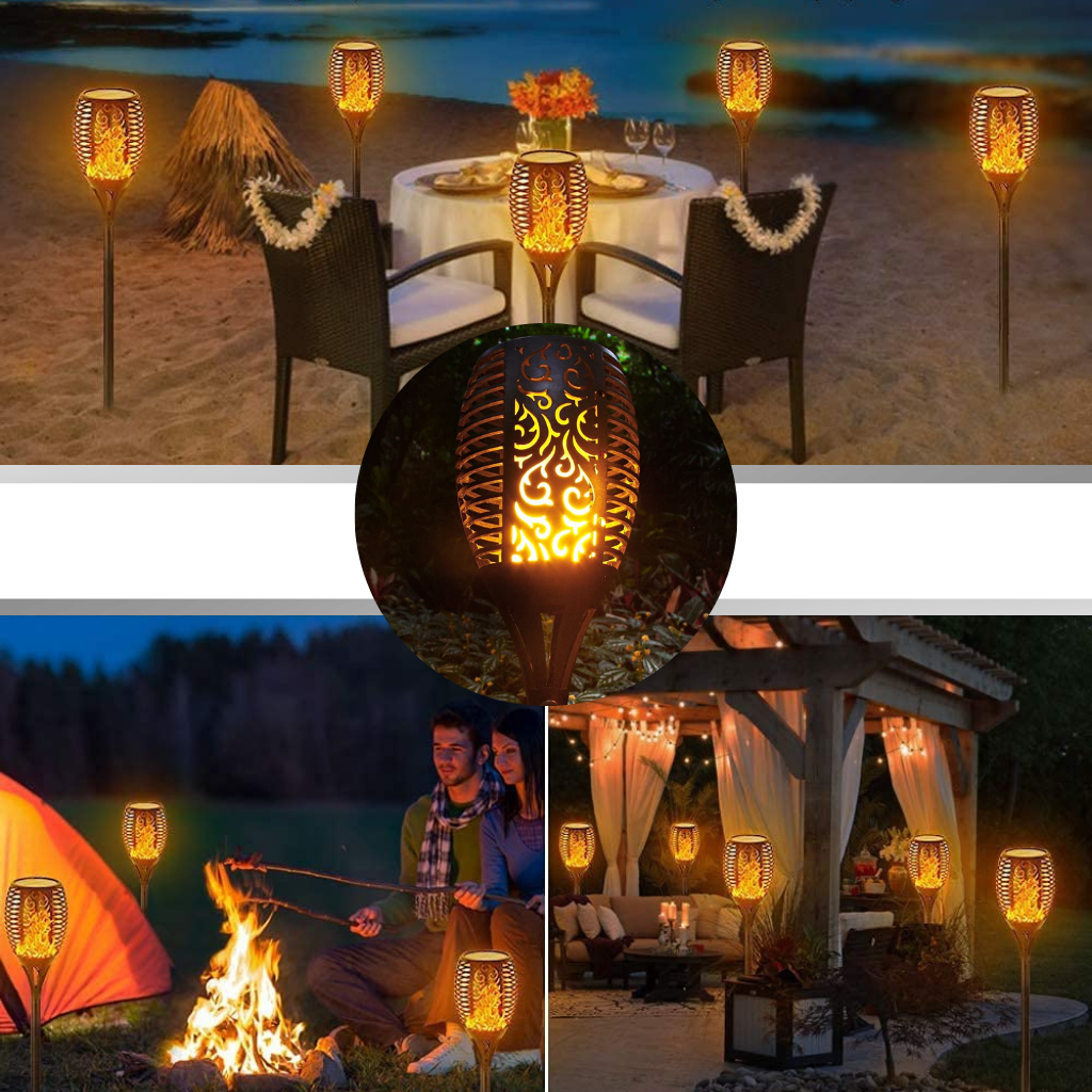 LED-fakkel sollys med flimrende flamme - Ozerty