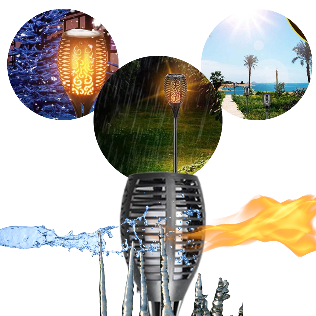 LED-fakkel sollys med flimrende flamme - Ozerty