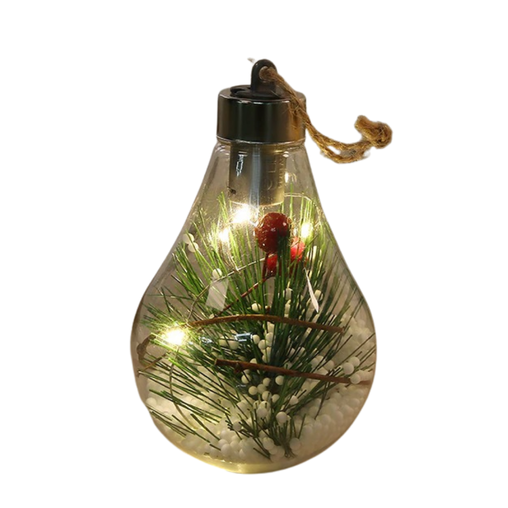 LED-gennemsigtige julekugler med glødepære - Ozerty