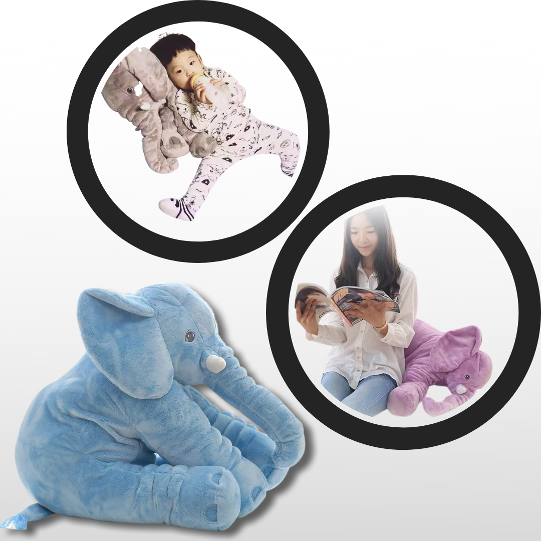 Stor baby elefant plys pude - Ozerty