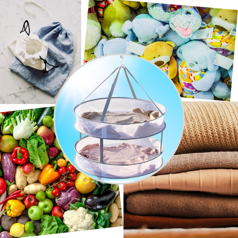 Hængende tørretumbler til tøj i mesh - Ozerty