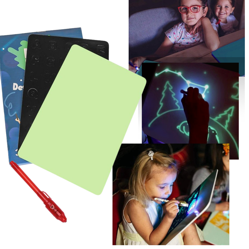 Magisk tegnebrætssæt med lys - Ozerty