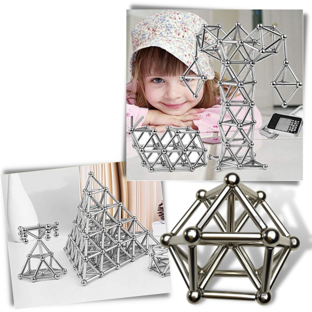 Magnetiske Byggepinde og Kugler - Ozerty