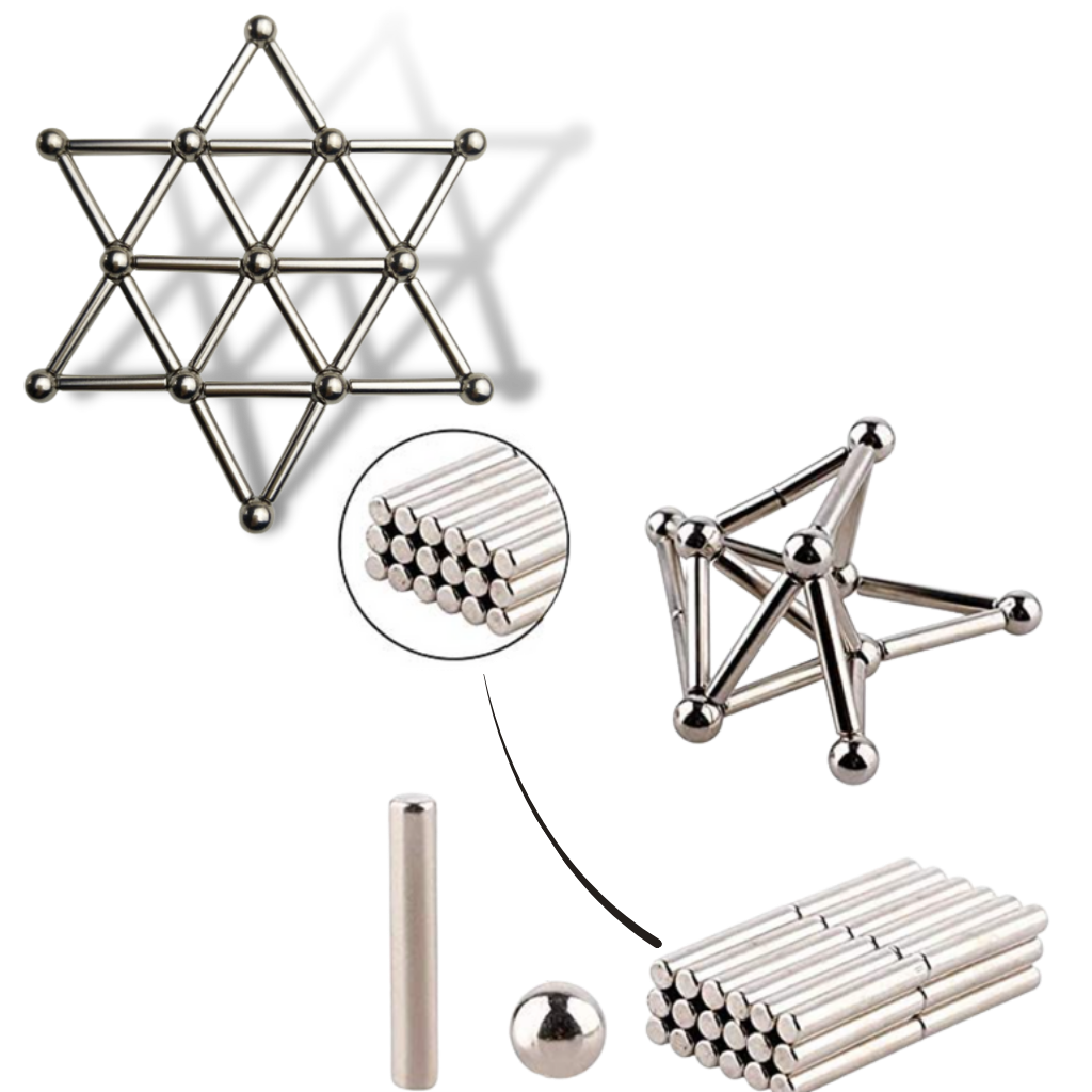 Magnetiske Byggepinde og Kugler - Ozerty