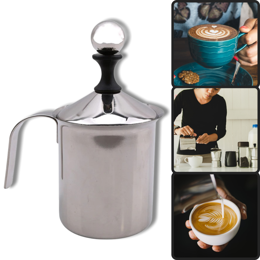 Manuel håndskummer i rustfrit stål 400 ml - Ozerty