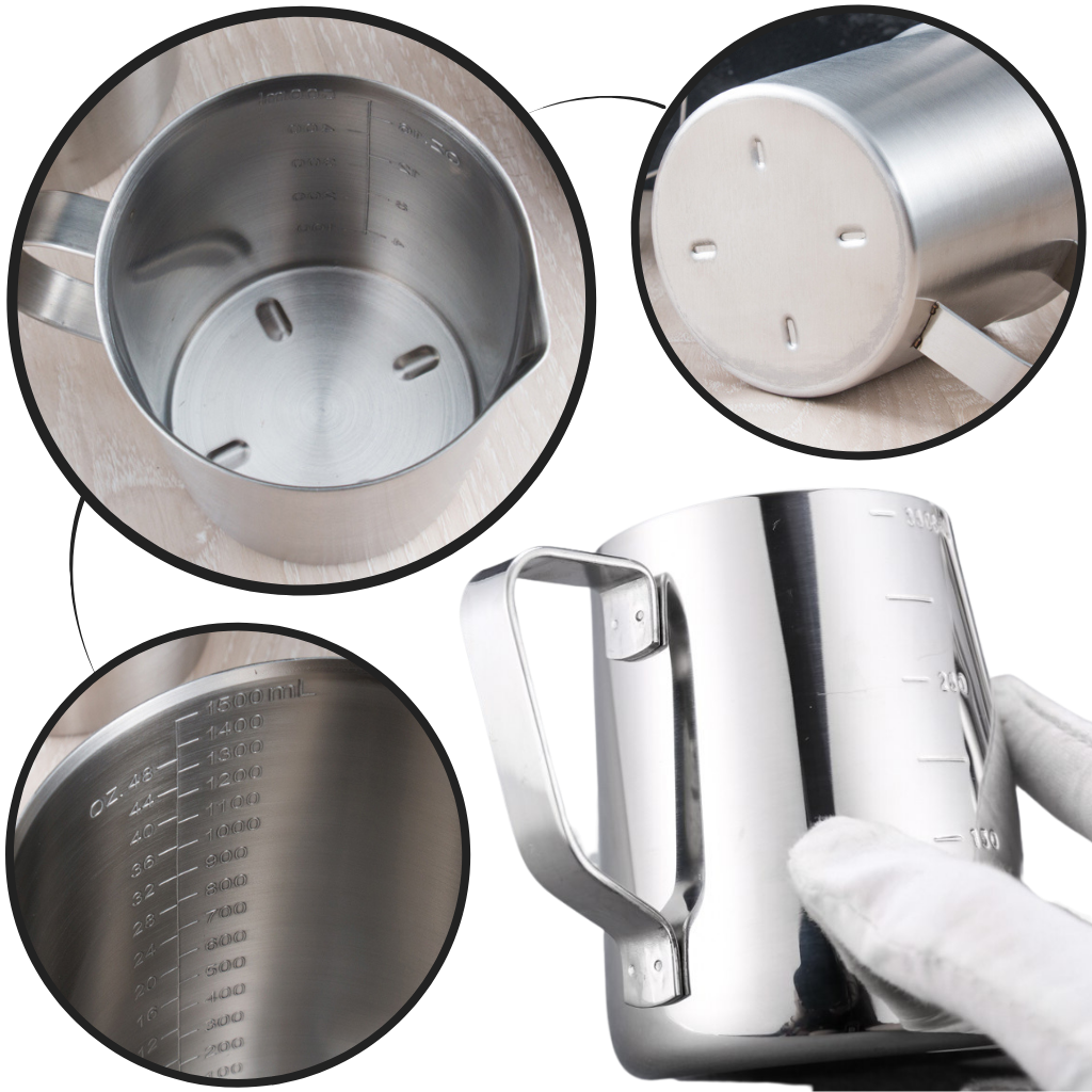 Mælkeskummer-kande i rustfrit stål 100 ml - Ozerty