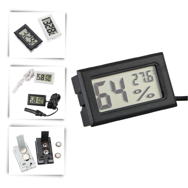 digitalt hygrometer og termometer temperatur- fugtighedsmåler - Ozerty Danmark
