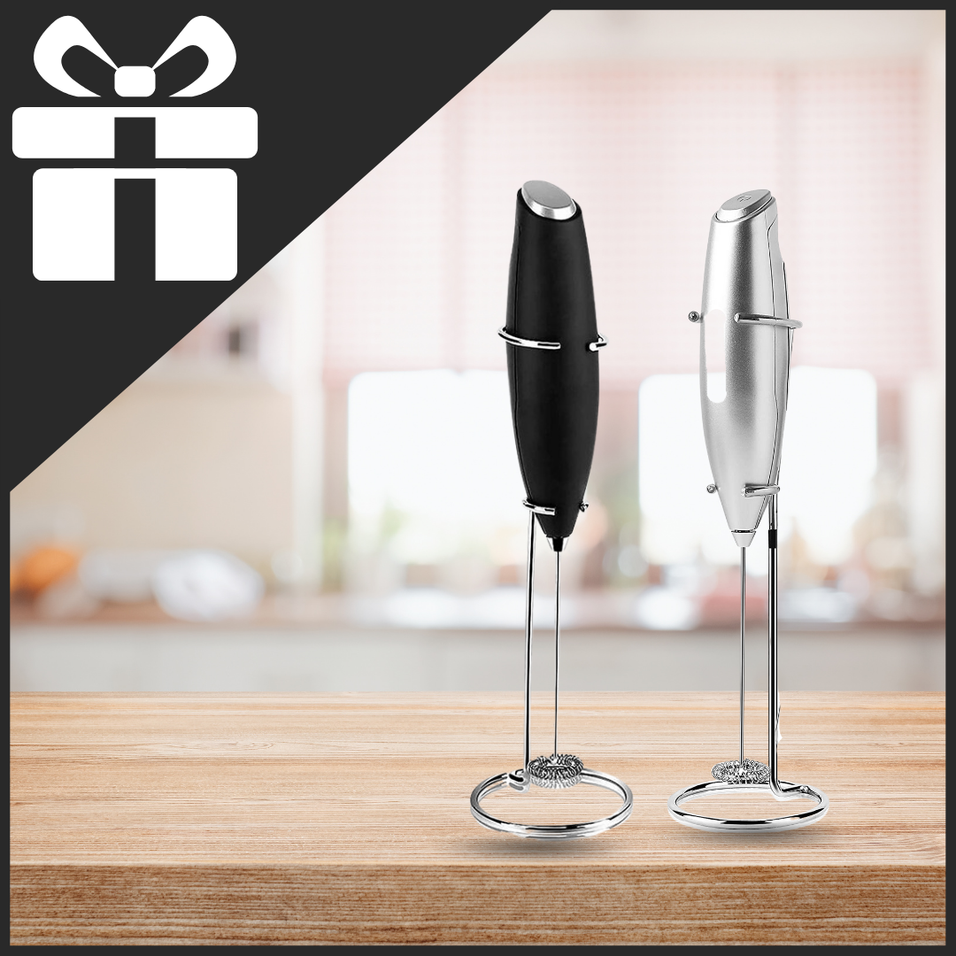 Elektrisk Håndholdt Mælkeskummer med Stander - Ozerty